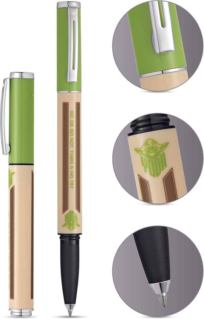 SHEAFFER قلم شيفر بوب ستار وورز يودا جل رولر بال مع تريم كروم - Image 2