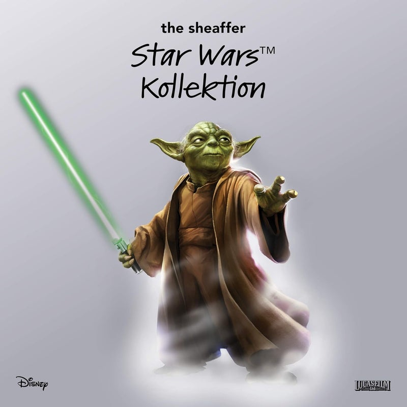 SHEAFFER قلم شيفر بوب ستار وورز يودا جل رولر بال مع تريم كروم - Image 5