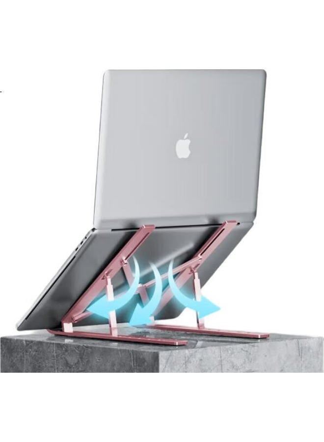 Thinkpad Lenovo Laptop Stand Cooling Pad, Portable Aluminum Alloy Riser, Suitable For Apple Xiaoxin Yoga Pro 14S, 11-17.3 Inches, Zja3 Rose Gold - Image 3