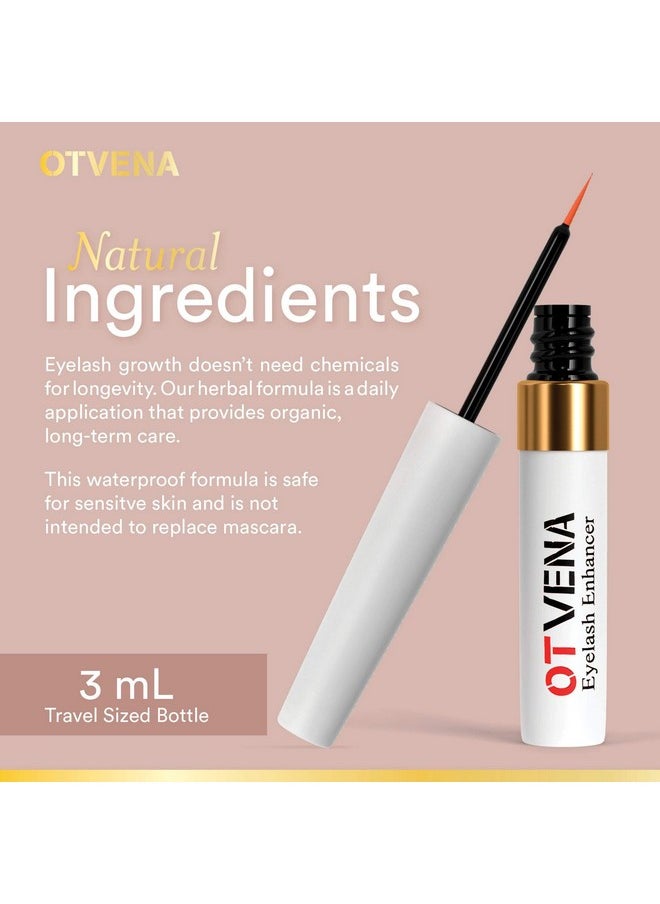 OTVENA - Eyelash & Eyebrow Serum (3Ml) Lash Growth Serum For Longer Thicker Fuller Eyelashes And Eyebrows Clinically Tested Waterproof Herbal Formula Irritation Free Eyelash Serum - Image 1