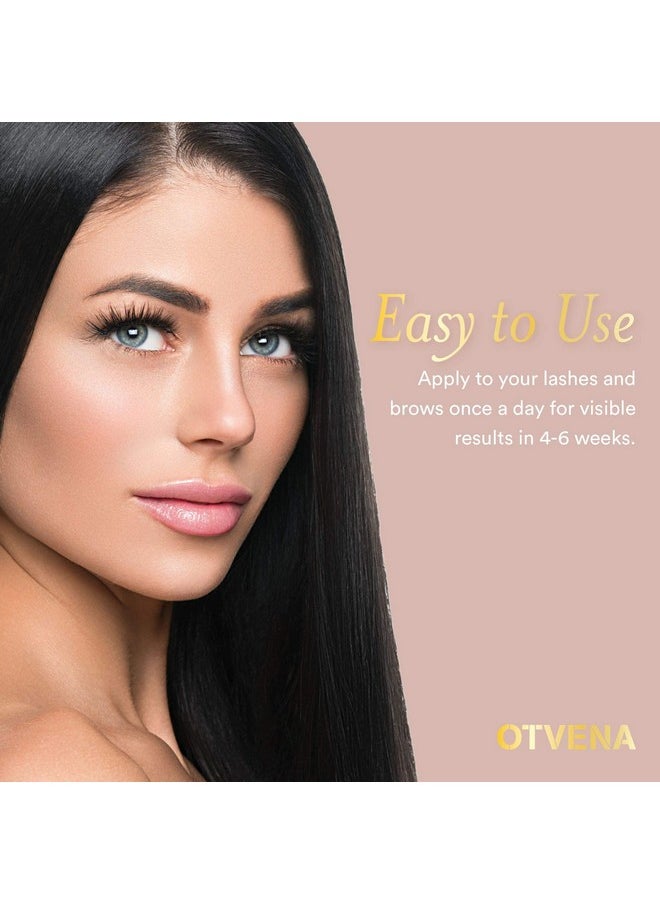 OTVENA - Eyelash & Eyebrow Serum (3Ml) Lash Growth Serum For Longer Thicker Fuller Eyelashes And Eyebrows Clinically Tested Waterproof Herbal Formula Irritation Free Eyelash Serum - Image 1