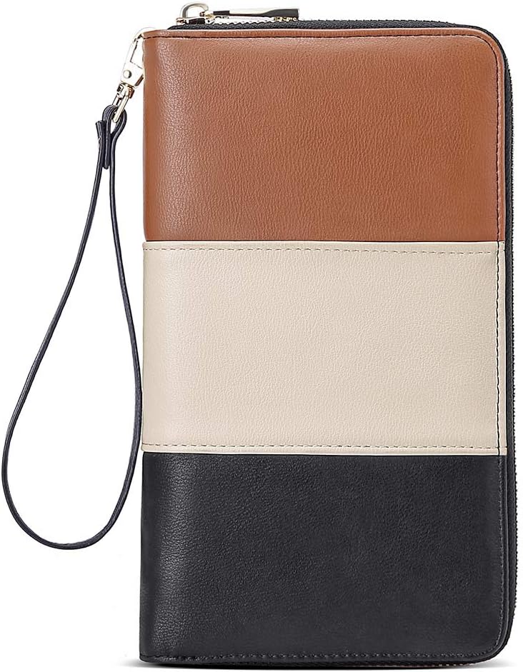 CLUCI Women Wallet Large PU Leather Wristlet Purse for Women RFID Blocking Zip Around Card Holder Ladies Travel Clutch - Image 1