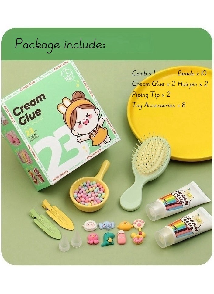 Cutie Cute Whipped Cream Glue DIY Gift Set Handmade Craft DIY Decorations  - Image 2