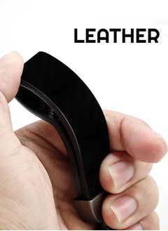 Nissan Durable and Stylish Premium Leather Strap Car Keychain with Retractable Metal Clip and Metal Ring - NISSAN - Black  - Image 4