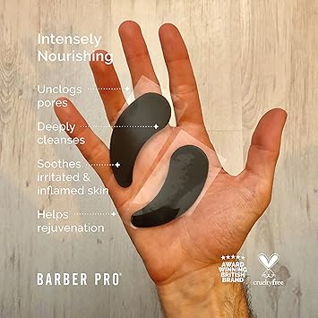 BARBER PRO UNDER EYE MASK Mens Eye Patches Activated Charcoal Volcanic Ash Gel Pads Natural AntiAgeing Skincare for Puffy Eyes Vegan Multi Award Winning Brand 3 Pairs - Image 3