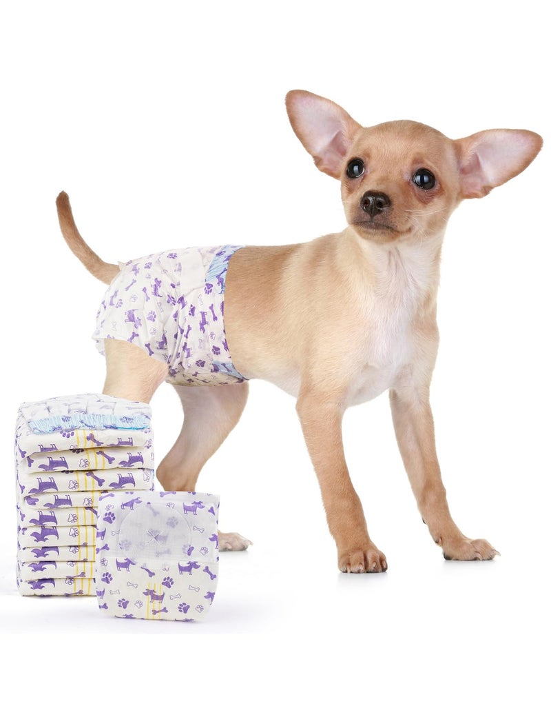 MICOOYO Disposable Dog Diapers Female, Doggie Diapers for Dogs Female, Super Absorbent Pet Diaper with Foam Tail Hole for Heat, Comfortable Puppy Diaper (Small, 20Count) - Image 1