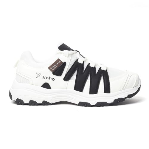 YOHO Tempo Chunky Sneakers for Women |Breathable Mesh Upper, Cushioned Comfort, Lightweight Sole with Support & Grip, Everyday Stylish Casual Shoe-0910 | Espresso Cream - UK 7 - Image 4
