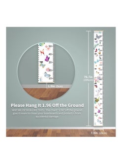 Excefore Kids Growth Chart for Wall, 200 X 20 CM Premium Canvas Removable Height Chart for Kids Height Measurement for Wall, Height Chart for Kids & Babies, Kids Height Wall Chart (Green Plants)  - Image 2
