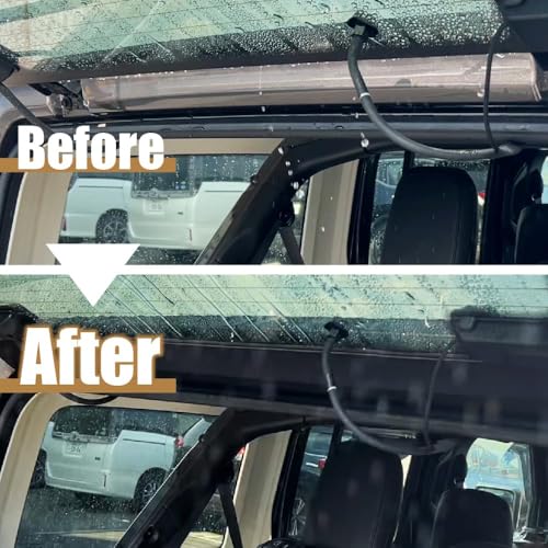 AZUTO Rear Window Trench Hood for Jeep Wrangler JL 2018-2026, JK 2011 After Model - 4xe 2021, Rain Water Deflector for Rear Window, Directs Water Left Right, Cordura Fabric Durable UV Resistant - Image 2