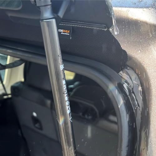 AZUTO Rear Window Trench Hood for Jeep Wrangler JL 2018-2026, JK 2011 After Model - 4xe 2021, Rain Water Deflector for Rear Window, Directs Water Left Right, Cordura Fabric Durable UV Resistant - Image 4