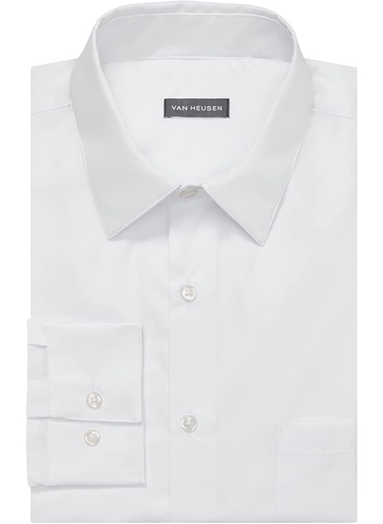 Van Heusen Mens Dress Shirt Regular Fit Poplin Solid - Image 4