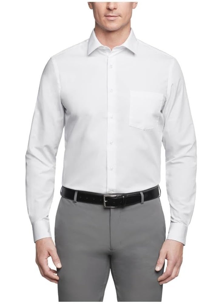 Van Heusen Mens Dress Shirt Regular Fit Poplin Solid - Image 2