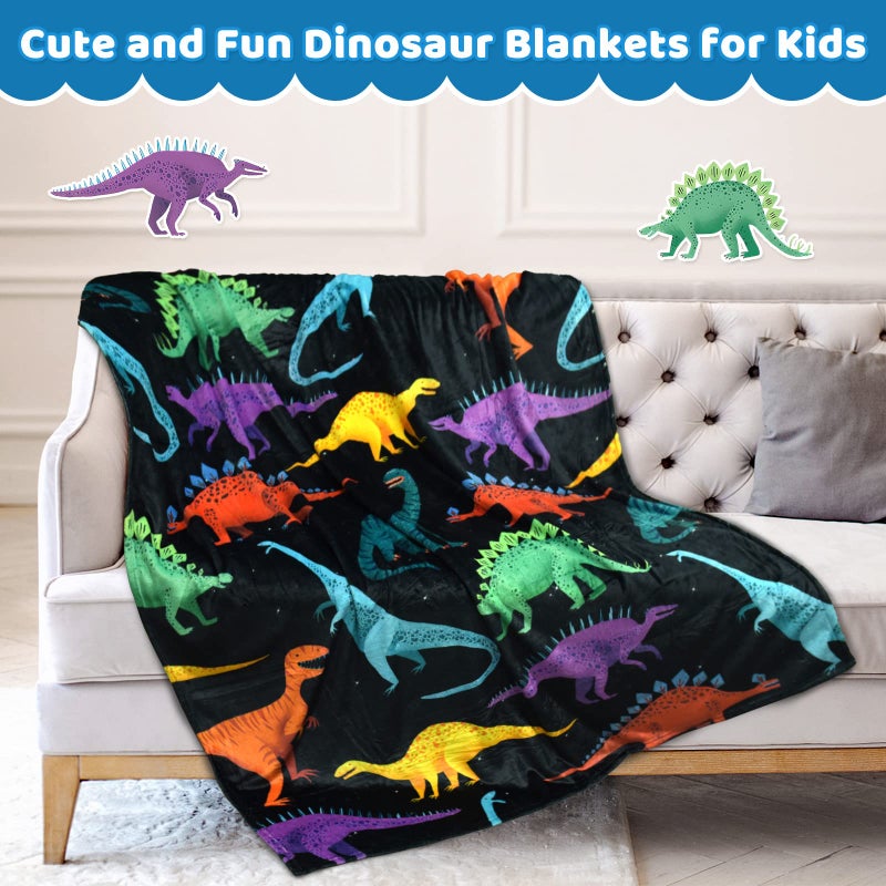 BOOPBEEP Boopbebeep Kids Dinosaur بطانية للبنين Girls Decor Decore Decory Personal Toddler رمي بطانية chiristmas dinasour هدايا سنة العمر البالغ من العمر 50x60 - Image 2