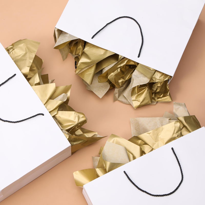 SUNCOLOR 36 Sheets Gold Tissue Paper for Gift Bags â€“ 20 x 20 inch Gift Wrapping Tissue for Crafts, Christmas, Weddings & Celebrations - Image 2