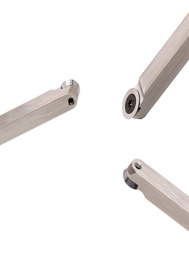 Asieg Tool Carbide Tipped Lathe Chisel Wood Turning Tool Set Finisher Tools Bar with Ci0 16mm Round Carbide Insert Cutter for Wood Hobbyist or DIY or Carpenter - Image 4