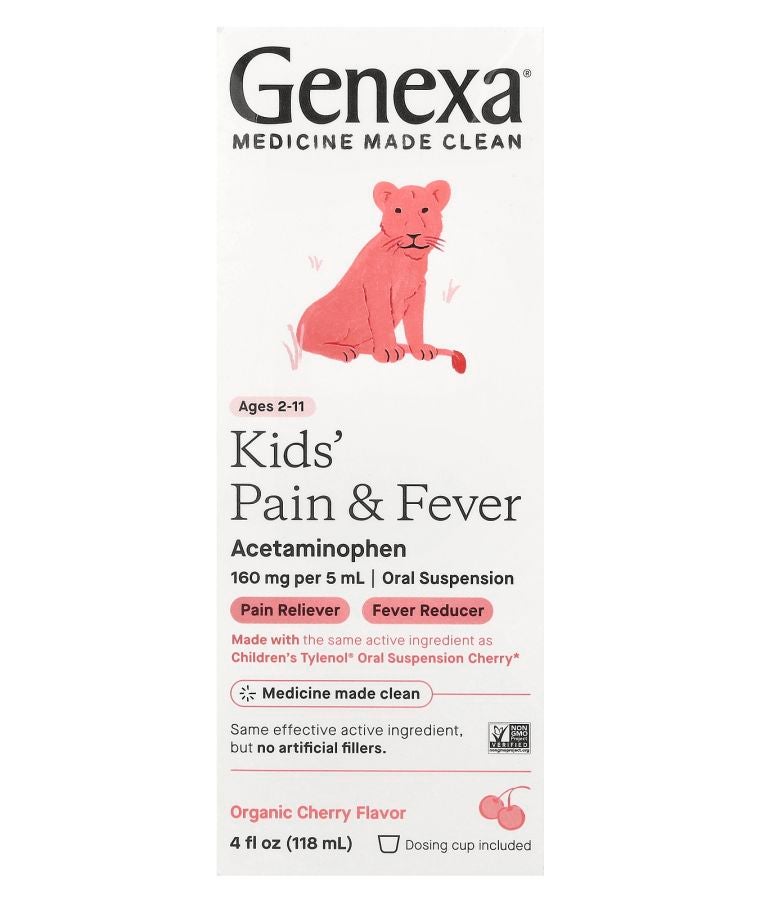 Kids' Pain & Fever Ages 2-11 Organic Cherry 4 fl oz (118 ml)