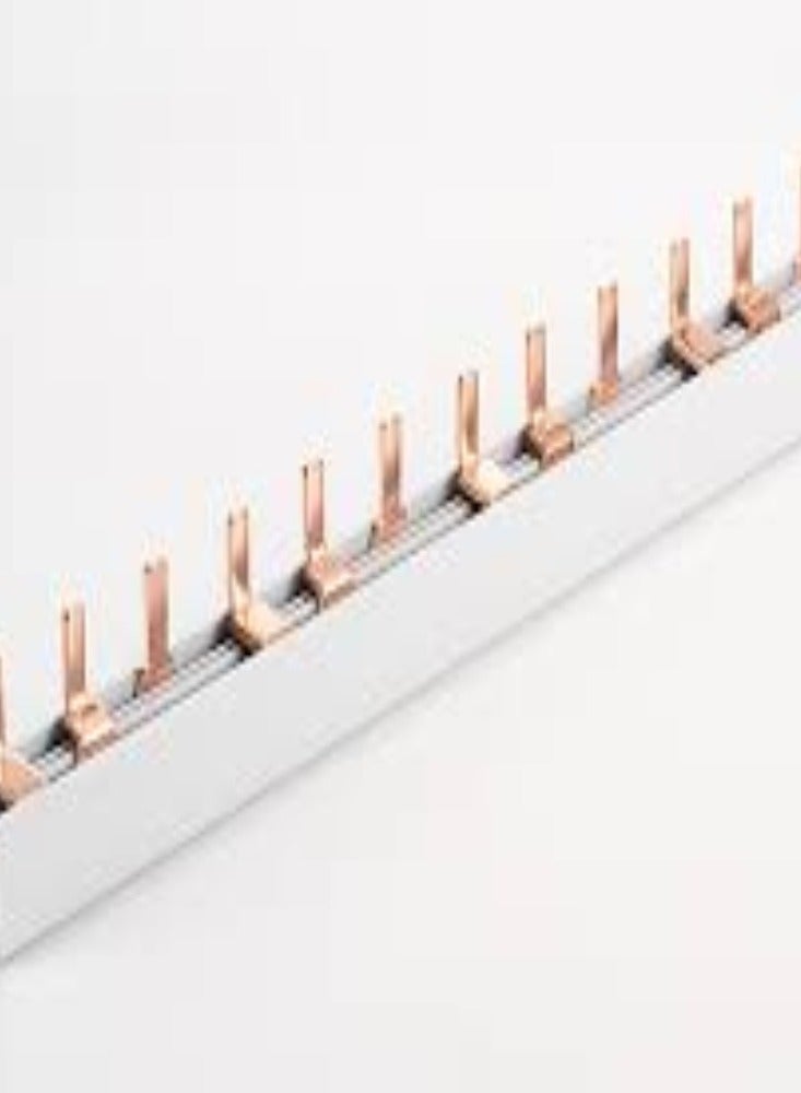 KNP KNP  3-pole copper busbar (pin type) is a crucial component in electrical distribution systems, designed to facilitate the efficient distribution of electrical power across three circuits or phases.  - Image 2