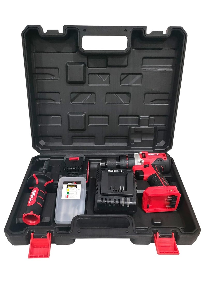 iBELL iBELL BD2080 2Ah BMC One Power Series 20V Cordless Impact Drill Brushless Max 80Nm Torque 1750 RPM Speed 13mm HeavyDuty Metal Keyless Chuck 203 Clutch Settings LED Light  - Image 2