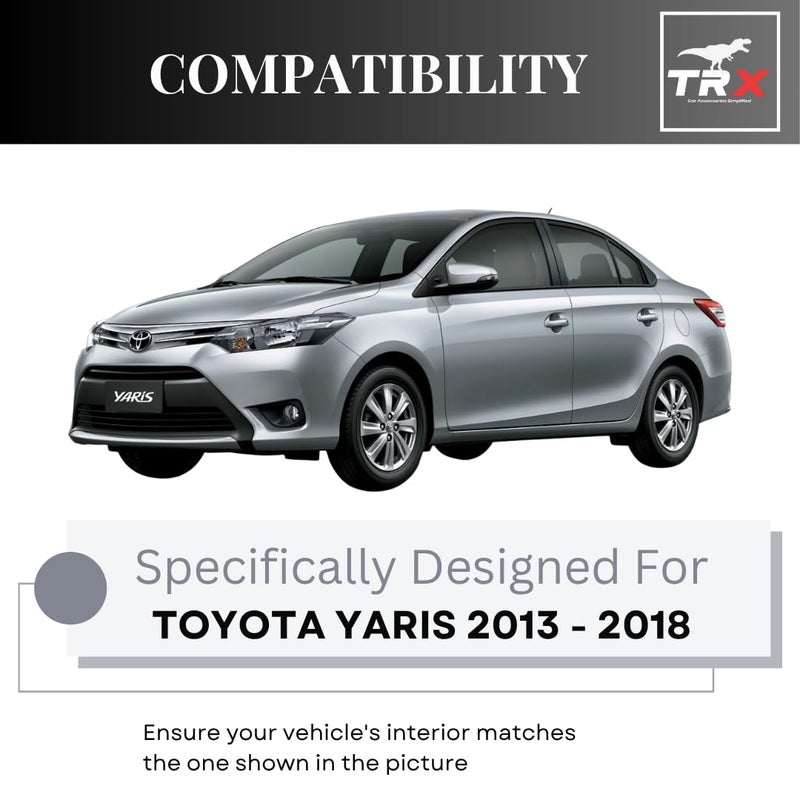 TRX AUTO Armrest For Toyota Yaris 2013-2018 | Sliding Adjustable Armrest Design | Multi-Layer Console with Storage Compartments, Cup Holder | Interior Accessories For Toyota Yaris - Image 3