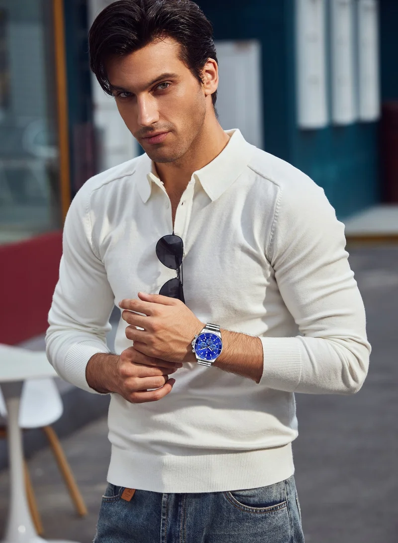 Sapphero 200 g SAPPHERO Mens Watches Analog Quartz Chronograph Stainless Steel Watches for Men 50M Waterproof Men's Wrist Watches with Calendar Luxury Business Work Casual Watch Elegant Gifts for Mens for Men | Best Price UAE