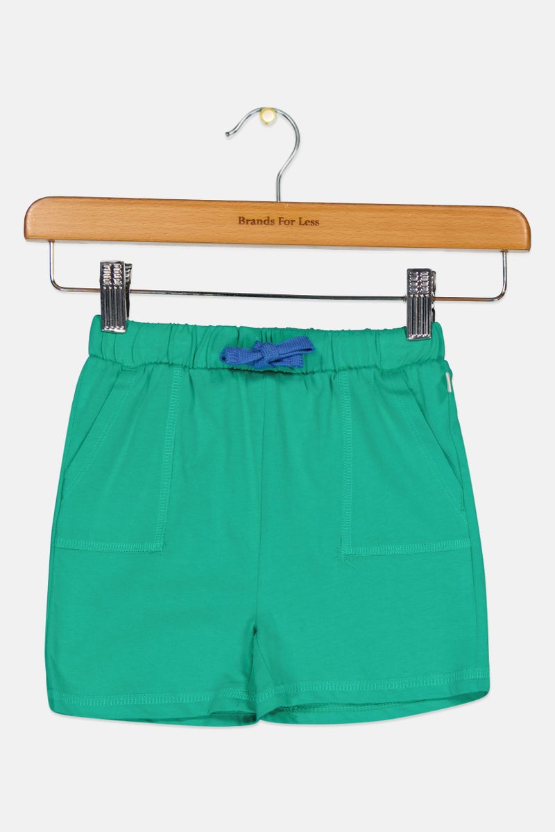 Hamleys Toddlers Boy Solid Basic Shorts, Green - Image 3