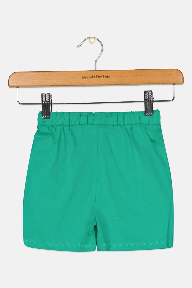 Hamleys Toddlers Boy Solid Basic Shorts, Green - Image 2