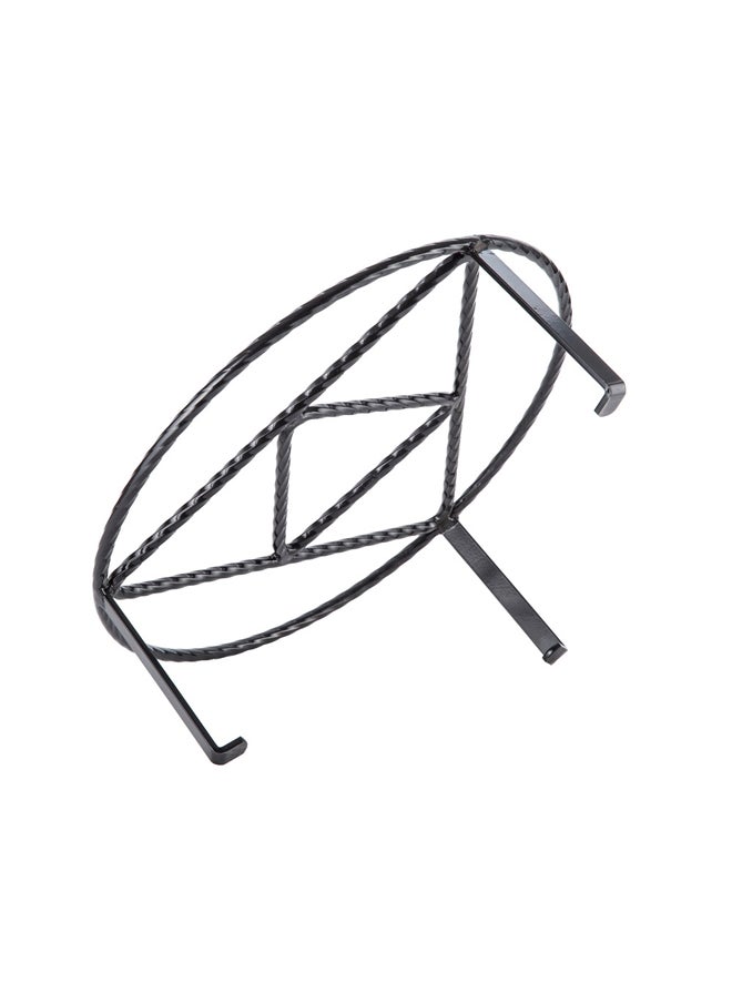 AL SANIDI Round Fire Stand Portable mini barbecue charcoal grill for picnics Black Size 35*13 Cm  - Image 4
