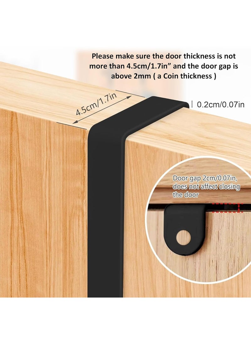 JD FRESH JD FRESH Heavy Duty 4 in 1 Over The Door Hooks Door HangersMultiPurpose Organizer Hooks for Clothes Towels Hats BagsIdeal for Bathroom Bedroom and Kitchen Set of 4 Black  - Image 5
