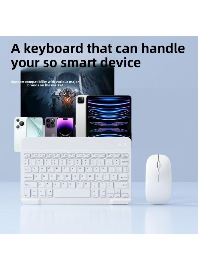 Bluetooth Keyboard Mobile Phone Computer Tablet System Suitable For IPad Portable Notebook Wireless Office Lightweight-Colour:12inch Keyboard + Dual-mode Mouse-Product Type:Blue - Image 5