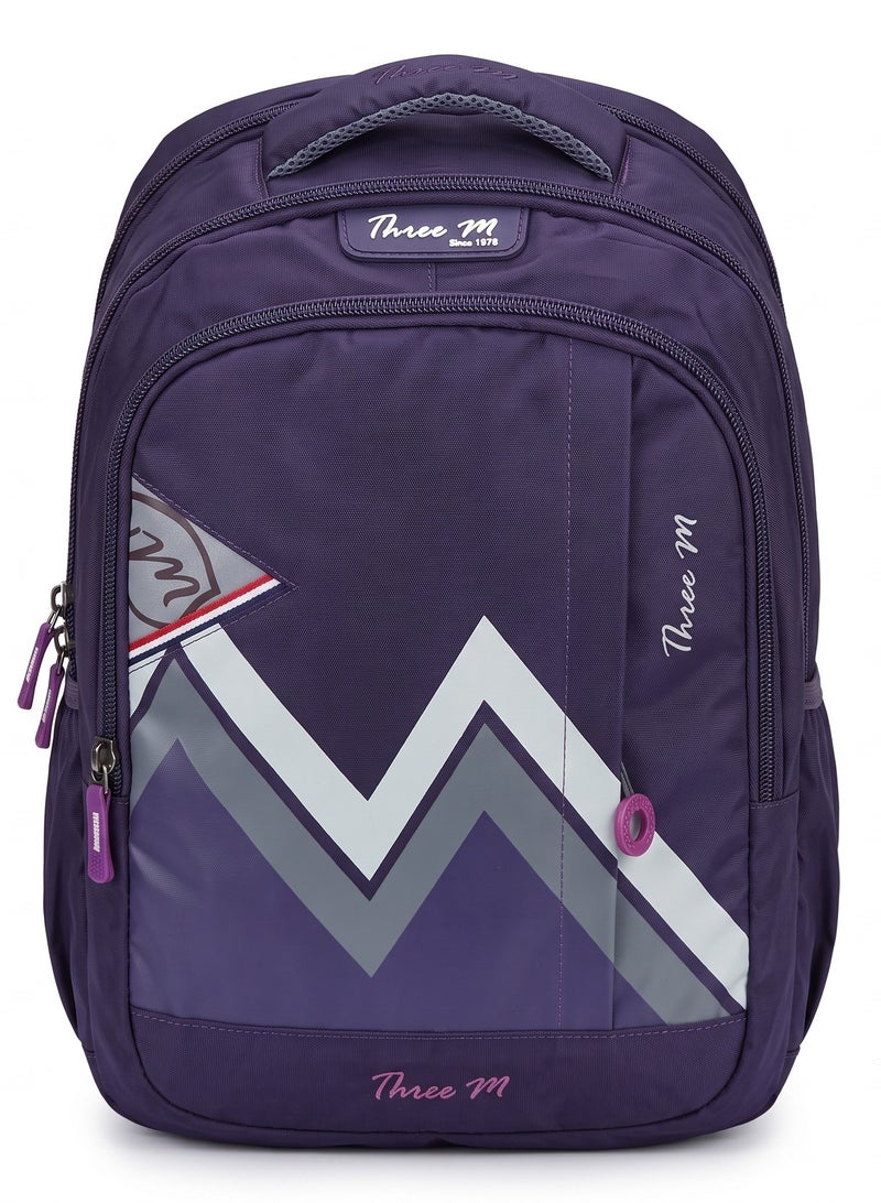 Three M Unisex Backpack With 4-Zip Compartments Multicolour 3M24-004 - Image 1