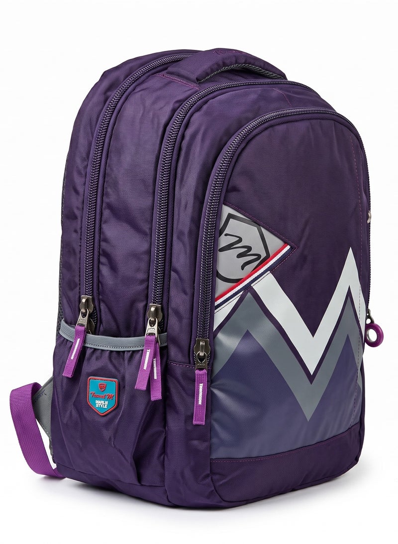Three M Unisex Backpack With 4-Zip Compartments Multicolour 3M24-004 - Image 2