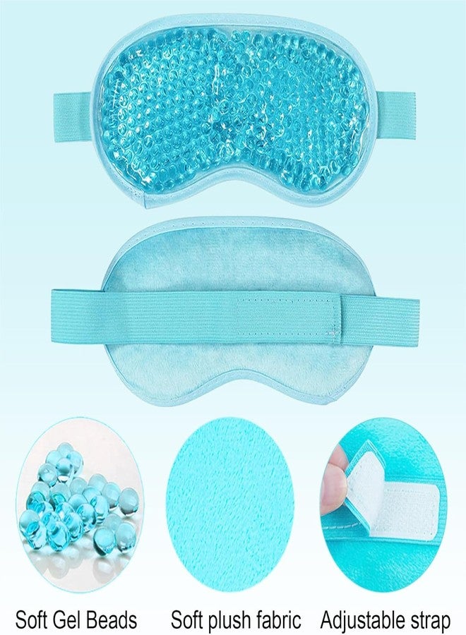 MENOVAS Eye Mask Cooling Gel With Beads For Dark Circles, Hot Cold Pack Compress for Stress Relief, Headaches, Migraines, Puffiness, Dry Eyes, Cooling Eyes Relaxing Mask For Women & Men (Multi-Color) - Image 2