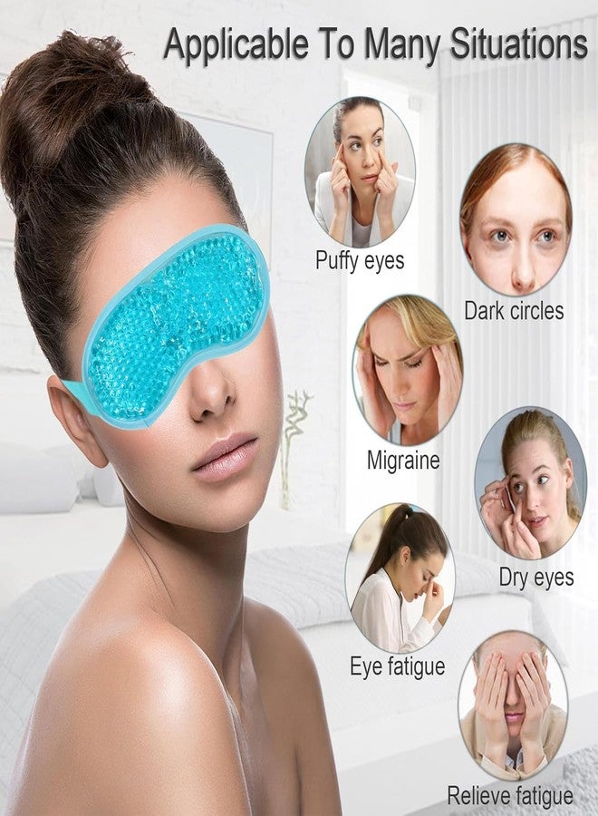 MENOVAS Eye Mask Cooling Gel With Beads For Dark Circles, Hot Cold Pack Compress for Stress Relief, Headaches, Migraines, Puffiness, Dry Eyes, Cooling Eyes Relaxing Mask For Women & Men (Multi-Color) - Image 5