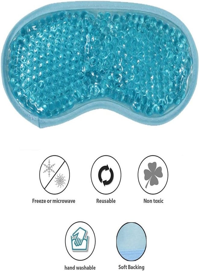 MENOVAS Eye Mask Cooling Gel With Beads For Dark Circles, Hot Cold Pack Compress for Stress Relief, Headaches, Migraines, Puffiness, Dry Eyes, Cooling Eyes Relaxing Mask For Women & Men (Multi-Color) - Image 3