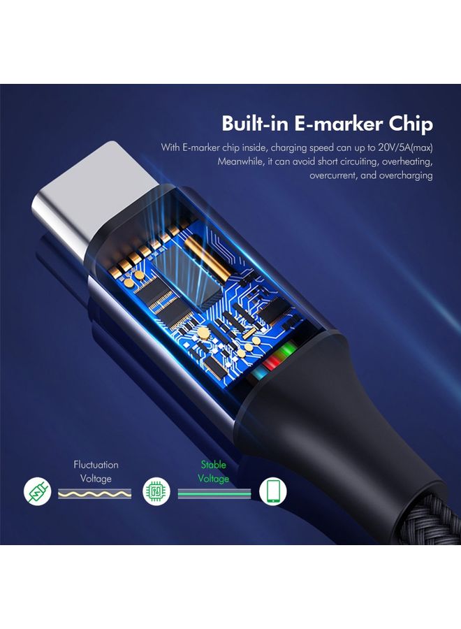 ENKAY ENKAY PD100W 5A USB-C / Type-C to Type-C Fast Charging Cable with E-Marker, Length:1m  - Image 2