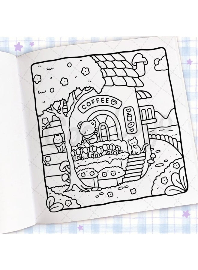 Cozy Corner: Stress Relief  Relaxation Coloring Book for Adults, Teens, and Kids | Creative Art Therapy with Cozy Spaces Designs | Family-Friendly Mindfulness Activity - Image 3