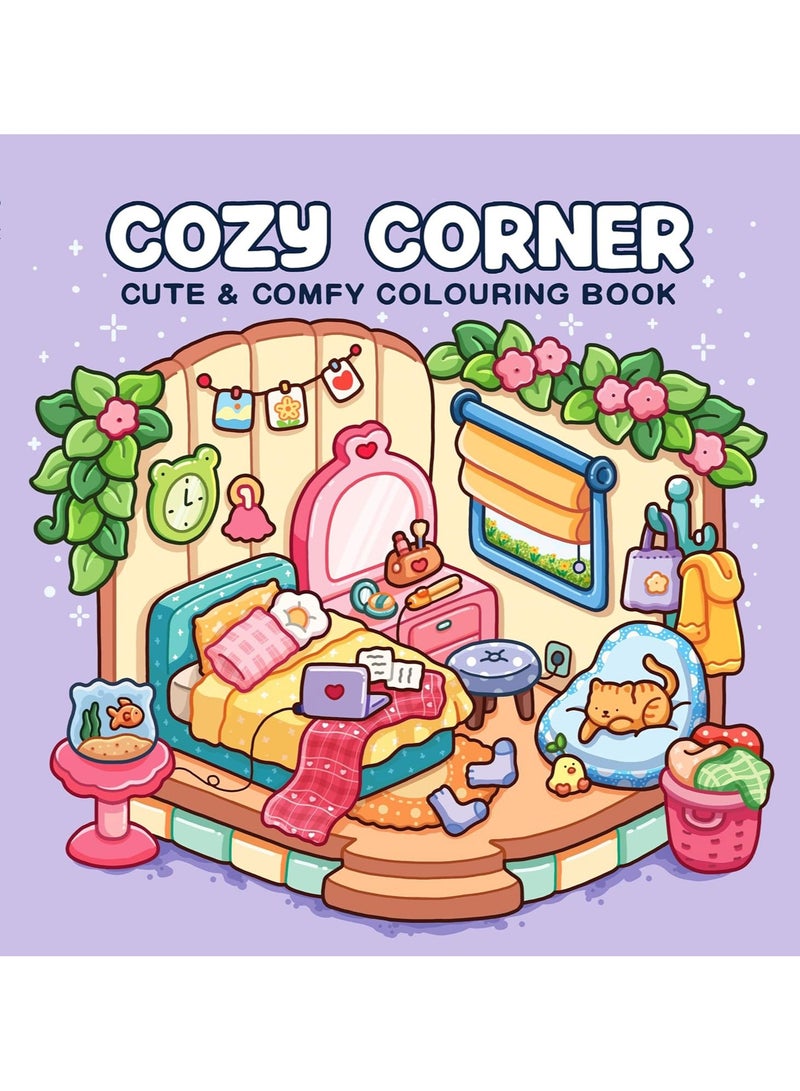 Cozy Corner: Stress Relief  Relaxation Coloring Book for Adults, Teens, and Kids | Creative Art Therapy with Cozy Spaces Designs | Family-Friendly Mindfulness Activity - Image 1