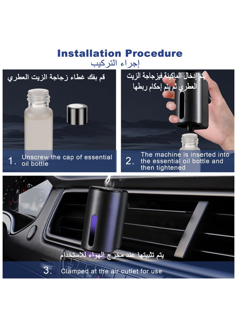 LKTOCAFT - Intelligent  Car Air Freshener Diffuser, Three Adjustable Modes Smart Car Air Freshener, Car Aroma Diffuser with 3pcs Essential Oil Bottles (Empty Bottle) - Image 1