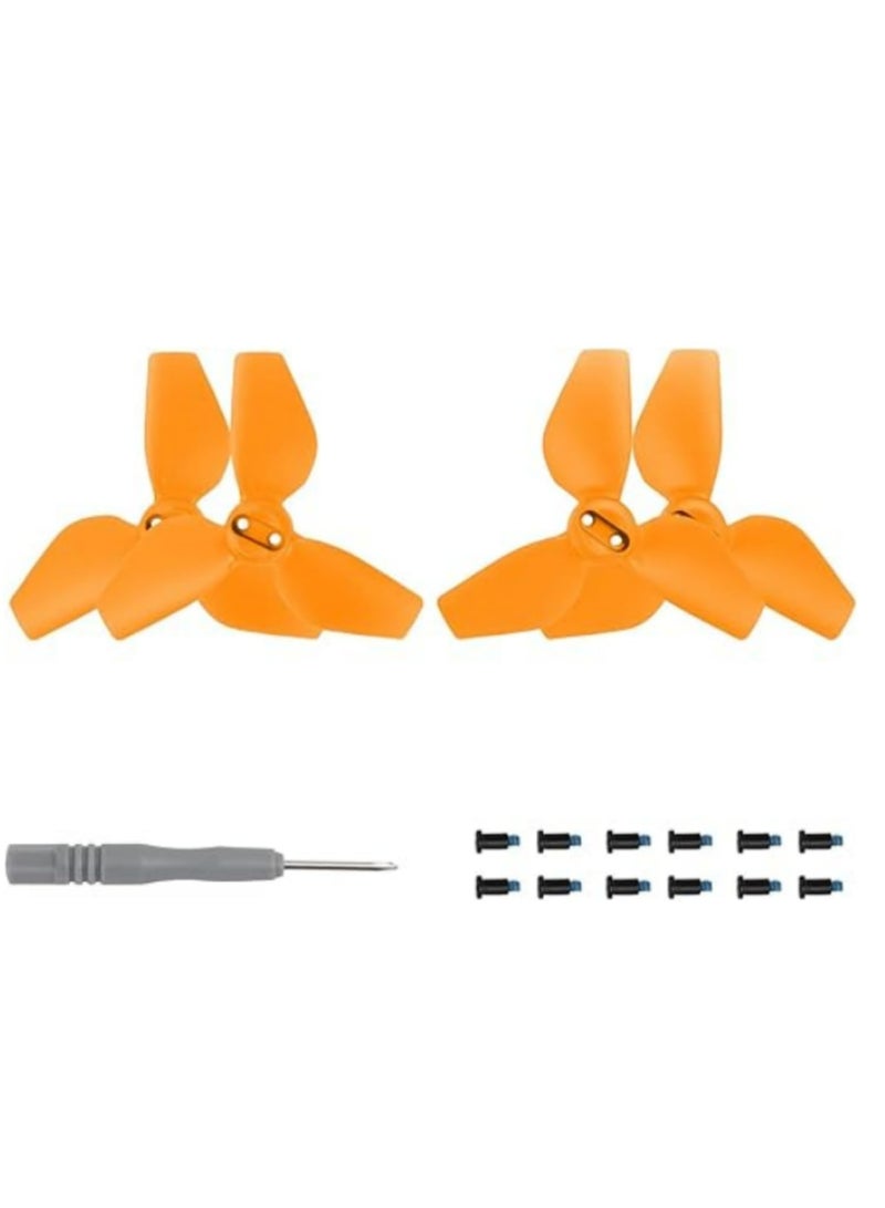 2 Pairs Propeller For DJI Neo Handheld Flight Camera 2016S Color Paddle Lightweight Fans Wing For DJI NEO Handheld Drone Accessories (Orange) - Image 1