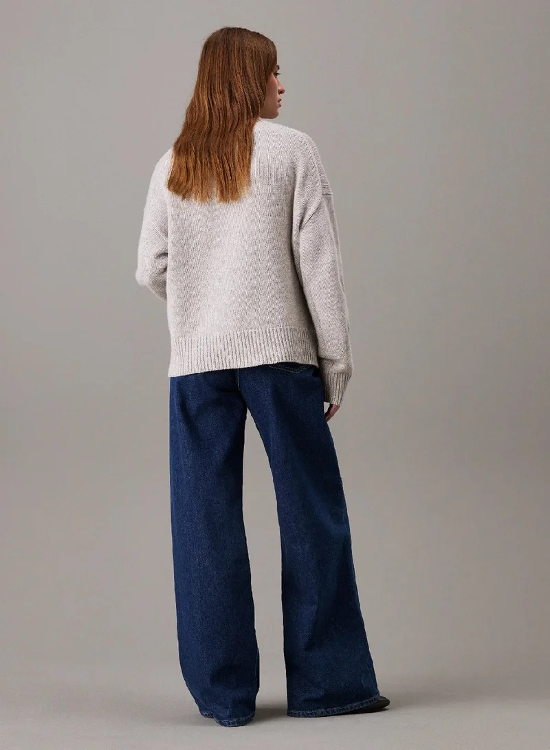 CALVIN KLEIN High Rise Wide Leg Jeans