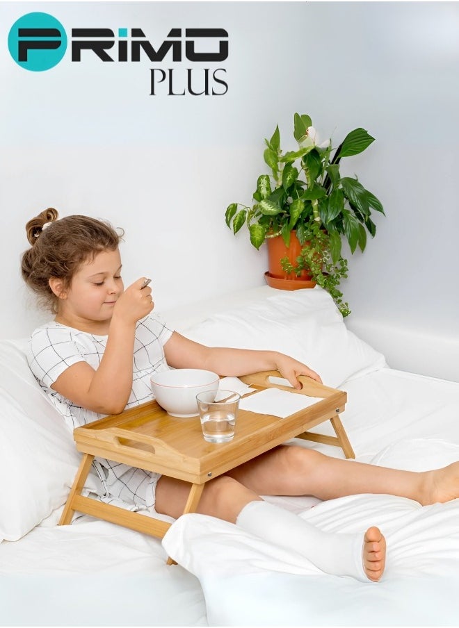 PRIMO PLUS - Bed Tray Table With Folding Legs Brown - Image 1