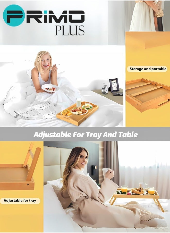 PRIMO PLUS - Bed Tray Table With Folding Legs Brown - Image 1
