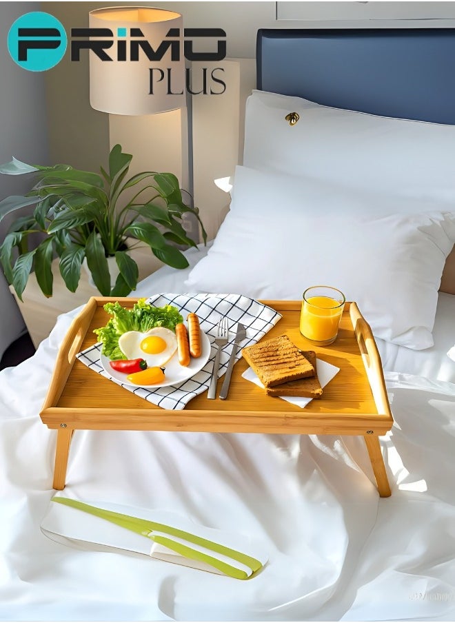 PRIMO PLUS - Bed Tray Table With Folding Legs Brown - Image 1