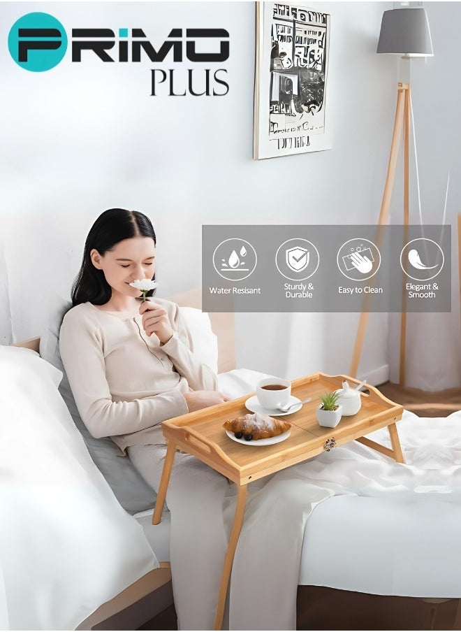 PRIMO PLUS - Bed Tray Table With Folding Legs Brown - Image 1