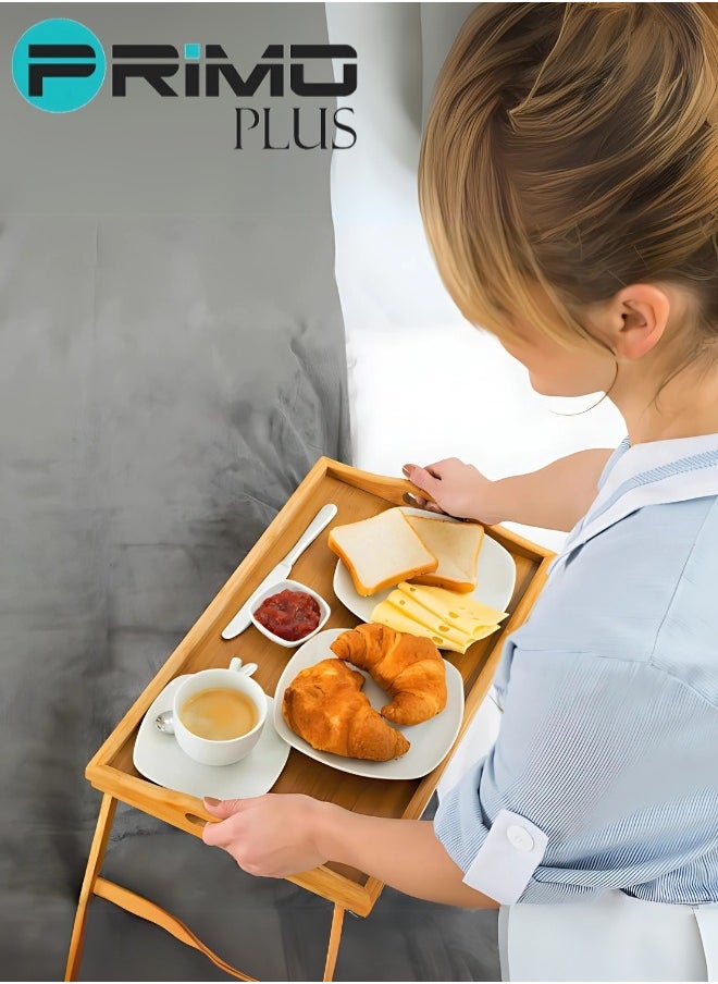 PRIMO PLUS - Bed Tray Table With Folding Legs Brown - Image 1