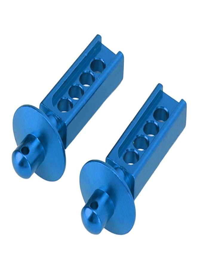 Dilwe 2Pcs RC Car Body Post, Aluminum RC Car Shell Holder Mounts RC Upgrade Parts Accessories, RC Body Mounts for Traxxas Mini E Revo Slash 1:16 3 Colors (Blue) - Image 1
