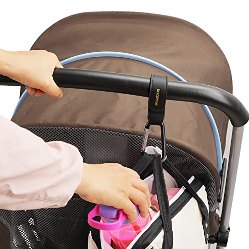 Kcicephine 4Pack Universal Baby Stroller Hooks Clips for Hanging Bags and Shopping,Convenient Stroller Straps Accessories Perfect for Uppababy, Babyzen Yoyo, Britax, Bugaboo, Bob, Buggy, Shopping Cart（Black） - Image 4