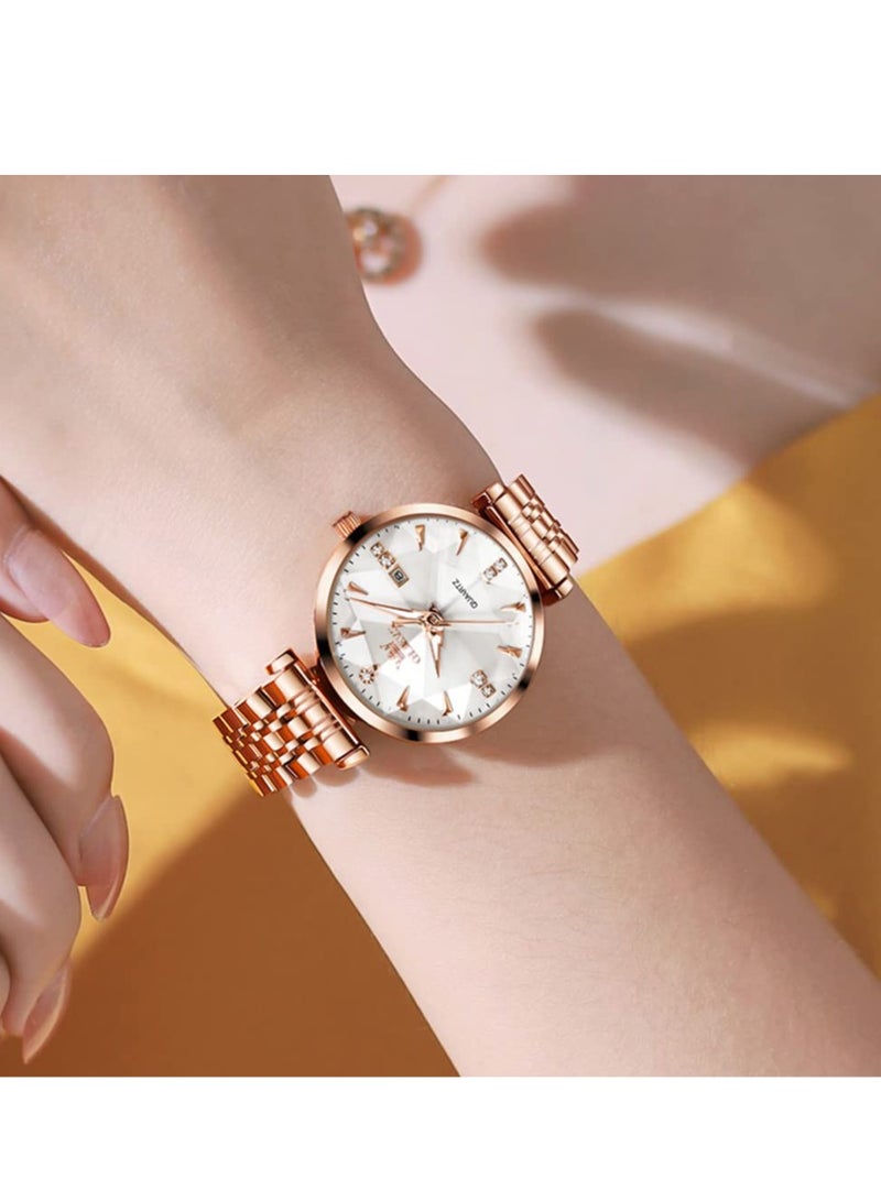 أوليفز ساعات نسائية كوارتز ستانلس ستيل مقاومة للماء ساعة انالوج 5536 - Image 2