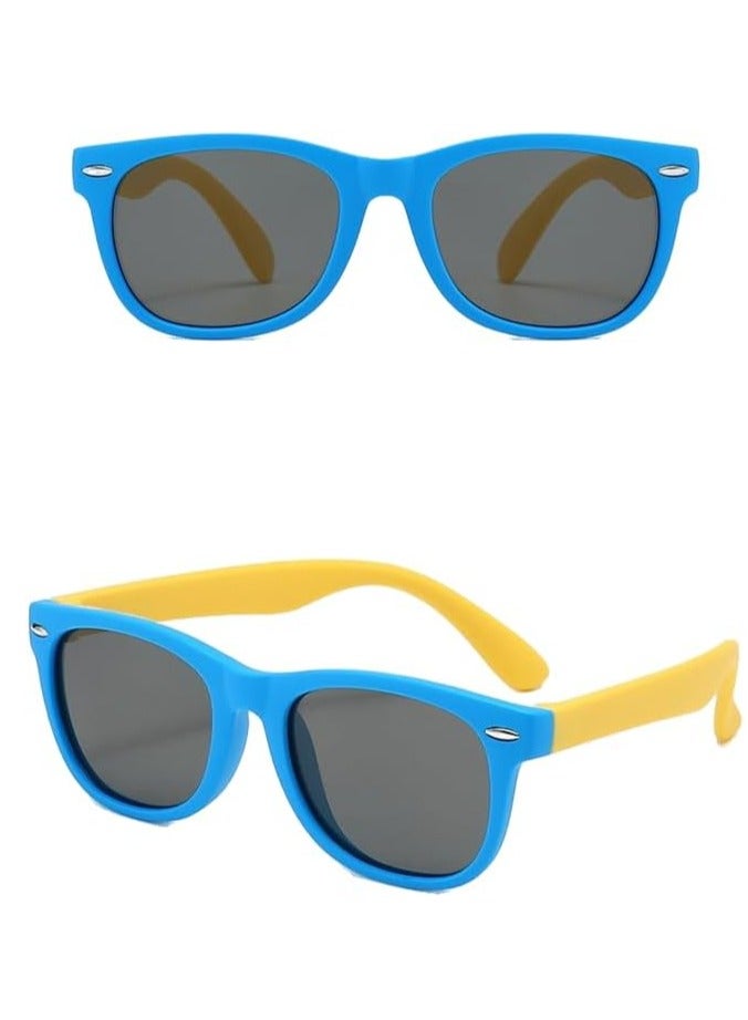Kids Polarized Sunglasses TPEE Rubber Flexible Frame for Boys Girls Age 3-8, 100% UV Protection Toddler Sunglasses - Image 1