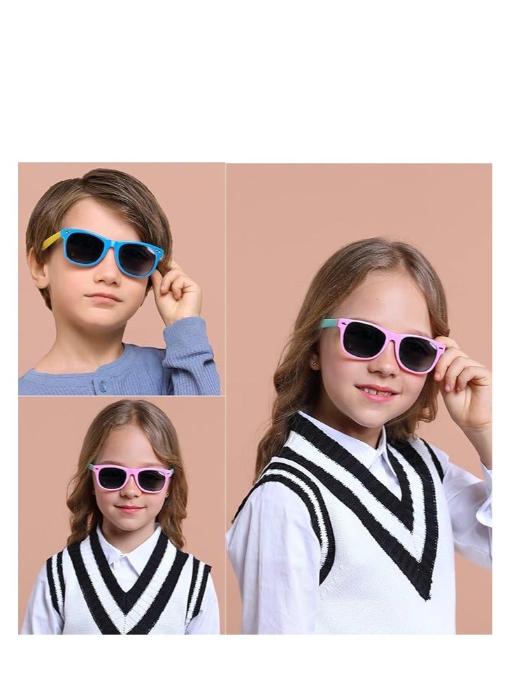 Kids Polarized Sunglasses TPEE Rubber Flexible Frame for Boys Girls Age 3-8, 100% UV Protection Toddler Sunglasses - Image 2